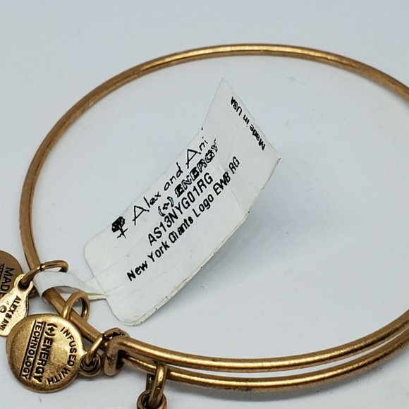 NEW Alex and Ani NFL New York Giants Football Brac - Picture 4 of 7